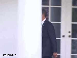 Picture of Obama locked out of White House